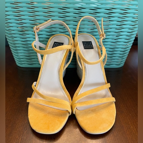 NWOT White House Black Market Strappy Wedge Sandals - Picture 2 of 8